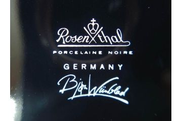 Rosenthal(ローゼンタール)　Bjorn Wiinblad(ビョルン・ヴィンブラッド)　ゴールドの煌びやかなデザインに魅了されるフラワーベース(花瓶、花入、花器)(R-072289)