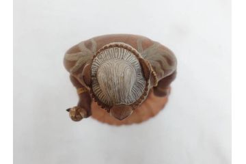 昭和　観世音菩薩　木彫　金彩　彩絵　細かい所までつくり込まれた仏像(加賀向正運?、置物、オブジェ、観音像、共箱付き)(R-072290)