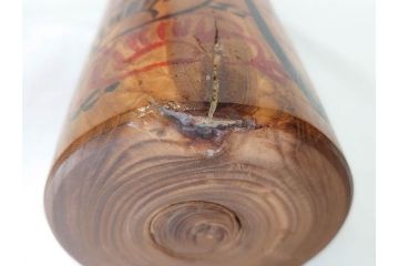 秋田木地山　小椋久太郎　約44cm　約36cm　大小　懐かしい雰囲気を醸し出すこけし2体セット(郷土人形玩具、伝統工芸、民芸品、置物、木彫)(R-072292)