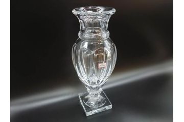 フランス　Baccarat　バカラ　エウリュディケ　約36cm　なめらかなフォルムが上品さを高める花瓶(フラワーベース、花入、花器、フルレッドクリスタルガラス、箱付き、Eurydice)(R-072298)