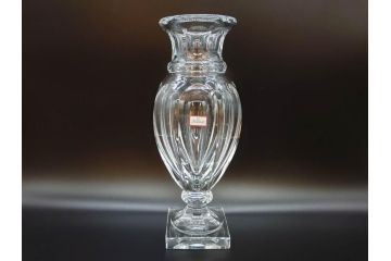 フランス　Baccarat　バカラ　エウリュディケ　約36cm　なめらかなフォルムが上品さを高める花瓶(フラワーベース、花入、花器、フルレッドクリスタルガラス、箱付き、Eurydice)(R-072298)