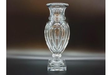 フランス　Baccarat　バカラ　エウリュディケ　約36cm　なめらかなフォルムが上品さを高める花瓶(フラワーベース、花入、花器、フルレッドクリスタルガラス、箱付き、Eurydice)(R-072298)