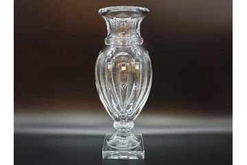 フランス　Baccarat　バカラ　エウリュディケ　約36cm　なめらかなフォルムが上品さを高める花瓶(フラワーベース、花入、花器、フルレッドクリスタルガラス、箱付き、Eurydice)(R-072298)