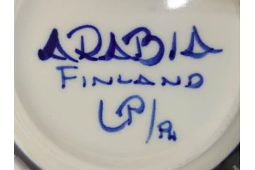 ARABIA FINLAND　Valencia (バレンシア)　Ulla Procope(ウラ・プロコッペ)　約17.5cm　落ち着きのあるコバルトブルーが魅力的なボウル(アラビア、フィンランド、北欧食器、洋食器、丼)(R-072301)