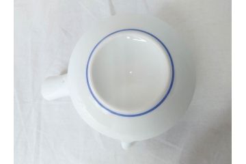 香蘭社　染錦　磁藝工房謹製　丁寧に絵付けされた鮮やかな花たちがアクセントになる茶器セット(茶器揃、急須、湯呑み5客、湯のみ、茶道具、和食器、共箱付き、磁芸工房)(R-072302)