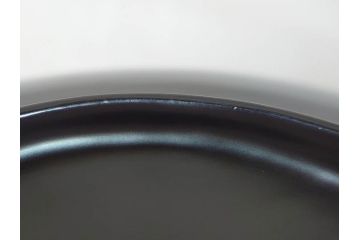 大正〜昭和初期　輪島塗　果物　蒔絵　それぞれ大胆に描かれた図柄が素敵な銘々皿5客セット(枇杷、葡萄、銀杏、石榴(柘榴)、桃、漆器、菓子器、和食器、中皿、和皿、木箱付き、袋付き)(R-072303)