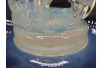 1926年　ルネ・ラリック(R.LALIQUE)　キツネ　オパルセントガラス　手彫りで作られた意匠が美しいピントレイ(ギャルリーオルフェ(GALERIE ORPHEE)、灰皿、オブジェ、アクセサリートレイ、箱付き)(R-072305)
