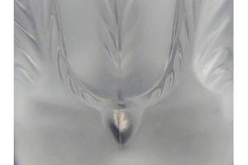 フランス　LALIQUE(ラリック)　クリスタルガラス　花のようなデザインが美しいフラワーベース(花瓶、花入、花器)(R-072307)