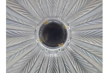 フランス　LALIQUE(ラリック)　クリスタルガラス　花のようなデザインが美しいフラワーベース(花瓶、花入、花器)(R-072307)