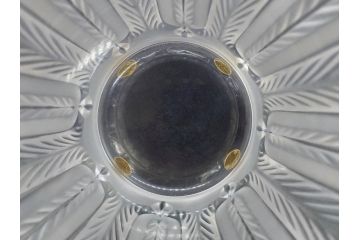 フランス　LALIQUE(ラリック)　クリスタルガラス　花のようなデザインが美しいフラワーベース(花瓶、花入、花器)(R-072307)