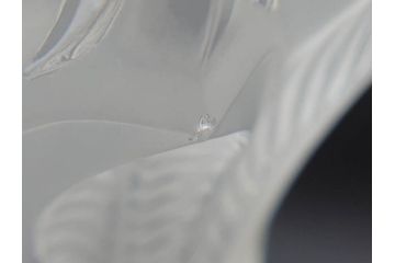 フランス　LALIQUE(ラリック)　クリスタルガラス　花のようなデザインが美しいフラワーベース(花瓶、花入、花器)(R-072307)