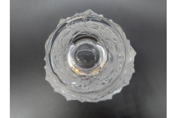 フランス　LALIQUE(ラリック)　シャンゼリゼ　クリスタル　繊細なデザインが輝きを放つフラワーベース(花瓶、花入、花器、ガラス、箱付き)(R-072308)