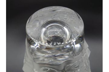 フランス　LALIQUE(ラリック)　シャンゼリゼ　クリスタル　繊細なデザインが輝きを放つフラワーベース(花瓶、花入、花器、ガラス、箱付き)(R-072308)