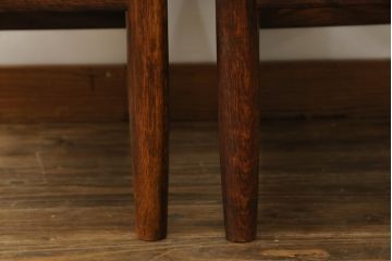 和製ビンテージ　松本民芸家具　ナラ材　アジアンテイストのお部屋におすすめなラッシチェア2脚セット(低椅子、ラウンジチェア、ダイニングチェア、椅子、イス、ヴィンテージ)(R-072327)
