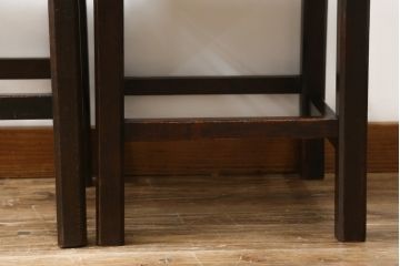 和製ビンテージ　松本民芸家具　アジアンテイストの空間づくりにおすすめのラッシスツール2脚セット(椅子、イス、ヴィンテージ)(R-072330)