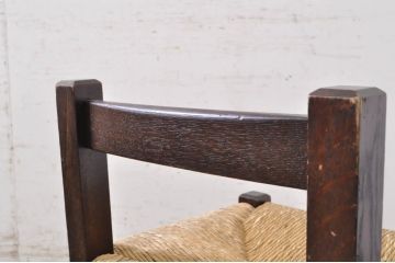 和製ビンテージ　松本民芸家具　アジアンテイストのお部屋におすすめのシンプルでお洒落なラッシチェア4脚セット(ダイニングチェア、椅子、イス、ヴィンテージ、バラ売り可能)(R-072334)