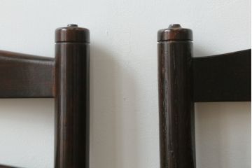 和製ビンテージ　松本民芸家具　ラダーバックがお洒落なラッシチェア4脚セット(ダイニングチェア、椅子、イス、ヴィンテージ)(R-072338)