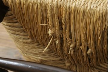和製ビンテージ　松本民芸家具　ラダーバックがお洒落なラッシチェア4脚セット(ダイニングチェア、椅子、イス、ヴィンテージ)(R-072338)