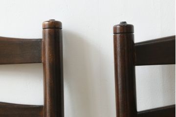 和製ビンテージ　松本民芸家具　ラダーバックがお洒落なラッシチェア4脚セット(ダイニングチェア、椅子、イス、ヴィンテージ)(R-072339)
