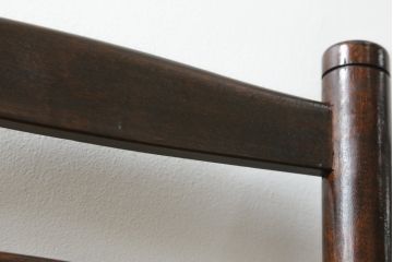 和製ビンテージ　松本民芸家具　ラダーバックがお洒落なラッシチェア4脚セット(ダイニングチェア、椅子、イス、ヴィンテージ)(R-072339)