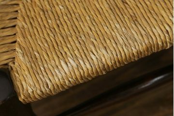 和製ビンテージ　松本民芸家具　ラダーバックがお洒落なラッシチェア4脚セット(ダイニングチェア、椅子、イス、ヴィンテージ)(R-072339)