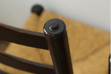 和製ビンテージ　松本民芸家具　ラダーバックがお洒落なラッシチェア4脚セット(ダイニングチェア、椅子、イス、ヴィンテージ)(R-072339)
