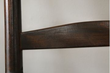 和製ビンテージ　松本民芸家具　ラダーバックがお洒落なラッシチェア4脚セット(ダイニングチェア、椅子、イス、ヴィンテージ)(R-072340)