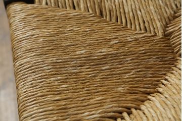 和製ビンテージ　松本民芸家具　ラダーバックがお洒落なラッシチェア4脚セット(ダイニングチェア、椅子、イス、ヴィンテージ)(R-072340)