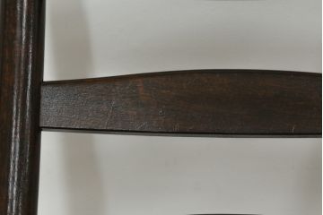 和製ビンテージ　松本民芸家具　ラダーバックがお洒落なラッシチェア4脚セット(ダイニングチェア、椅子、イス、ヴィンテージ)(R-072341)