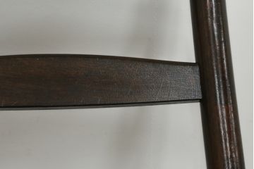 和製ビンテージ　松本民芸家具　ラダーバックがお洒落なラッシチェア4脚セット(ダイニングチェア、椅子、イス、ヴィンテージ)(R-072341)