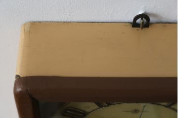 和製アンティーク　精工舎(SEIKOSHA、セイコー)　TRADE(S)MARK　TRANSISTOR CLOCK(トランジスタクロック)　昭和レトロ　スケルトンデザインがおしゃれな掛け時計(柱時計、古時計、振り子時計)(R-072343)