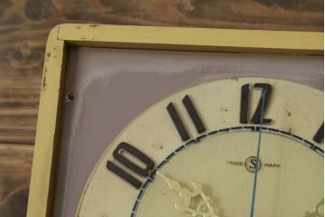 和製アンティーク　精工舎(SEIKOSHA、セイコー)　TRADE(S)MARK　TRANSISTOR CLOCK(トランジスタクロック)　昭和レトロ　スケルトンデザインがおしゃれな掛け時計(柱時計、古時計、振り子時計)(R-072343)