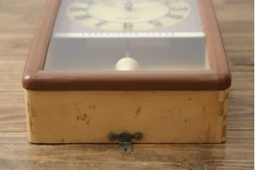 和製アンティーク　精工舎(SEIKOSHA、セイコー)　TRADE(S)MARK　TRANSISTOR CLOCK(トランジスタクロック)　昭和レトロ　スケルトンデザインがおしゃれな掛け時計(柱時計、古時計、振り子時計)(R-072343)
