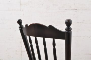 和製ビンテージ　松本民芸家具　#16型スピンドルチェア　ゆったりと座れるダイニングチェア4脚セット(板座チェア、椅子、イス、ヴィンテージ、バラ売り可能)(定価4脚で約40万円)(R-072365)