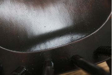 和製ビンテージ　松本民芸家具　#16型スピンドルチェア　ゆったりと座れるダイニングチェア2脚セット(板座チェア、椅子、イス、ヴィンテージ)(定価2脚で約20万円)(R-072368)