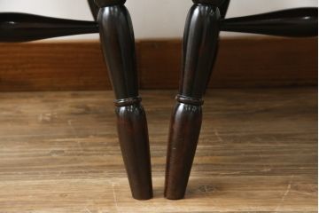 和製ビンテージ　松本民芸家具　#16型スピンドルチェア　ゆったりと座れるダイニングチェア2脚セット(板座チェア、椅子、イス、ヴィンテージ)(定価2脚で約20万円)(R-072368)