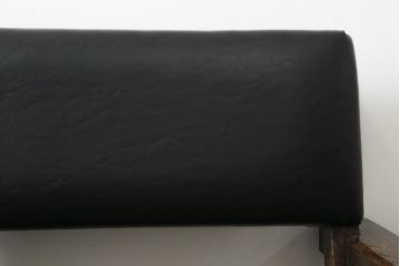和製ビンテージ　松本民芸家具　特注　ナラ材　合皮　シンプルでスタイリッシュなアームチェア2脚セット(ダイニングチェア、椅子、イス、ヴィンテージ)(R-072377)