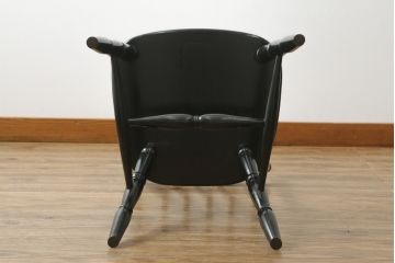 中古　松本民芸家具　16型スピンドルチェア　ゆったりと座れるダイニングチェア(板座チェア、椅子、イス)(R-072378)