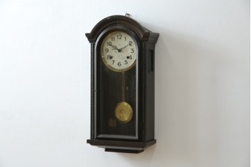 和製アンティーク　横浜エムズイ商会　TRADE(Z)MARK(トレードマーク)　横窓縁のダイヤガラスが素敵な掛け時計　(R-072397)