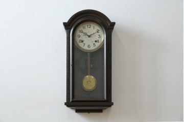 和製アンティーク　横浜エムズイ商会　TRADE(Z)MARK(トレードマーク)　横窓縁のダイヤガラスが素敵な掛け時計　(R-072397)