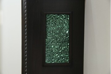 和製アンティーク　横浜エムズイ商会　TRADE(Z)MARK(トレードマーク)　横窓縁のダイヤガラスが素敵な掛け時計　(R-072397)