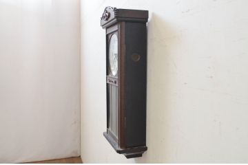 和製アンティーク　堀田時計店　TRADE MARK(トレードマーク)　N.H.T　CROWNFAN(クラウンファン)　30DAY　レリーフとクラシカルなデザインが魅力の掛け時計(柱時計、古時計、振り子時計)(R-072402)