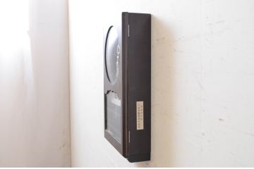 和製アンティーク　昭和レトロ　木目調デザインが素敵な掛け時計(柱時計、古時計、振り子時計)(R-072409)