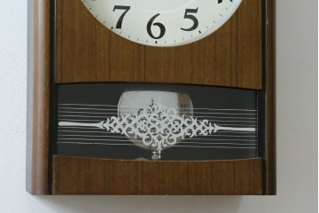 和製アンティーク　愛知時計電機(アイチ、AICHI)　AC TRADE MARK(トレードマーク)　Super Eight (スーパーエイト)　30DAY　レトロモダンなデザインが魅力的な掛け時計　(R-072411)