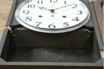 和製アンティーク　愛知時計電機(アイチ、AICHI)　AC TRADE MARK(トレードマーク)　Super Eight (スーパーエイト)　30DAY　レトロモダンなデザインが魅力的な掛け時計　(R-072411)