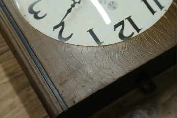 和製アンティーク　愛知時計電機(アイチ、AICHI)　AC TRADE MARK(トレードマーク)　Super Eight (スーパーエイト)　30DAY　レトロモダンなデザインが魅力的な掛け時計　(R-072411)