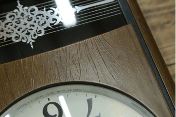 和製アンティーク　愛知時計電機(アイチ、AICHI)　AC TRADE MARK(トレードマーク)　Super Eight (スーパーエイト)　30DAY　レトロモダンなデザインが魅力的な掛け時計　(R-072411)