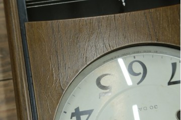 和製アンティーク　愛知時計電機(アイチ、AICHI)　AC TRADE MARK(トレードマーク)　Super Eight (スーパーエイト)　30DAY　レトロモダンなデザインが魅力的な掛け時計　(R-072411)