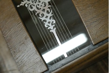 和製アンティーク　愛知時計電機(アイチ、AICHI)　AC TRADE MARK(トレードマーク)　Super Eight (スーパーエイト)　30DAY　レトロモダンなデザインが魅力的な掛け時計　(R-072411)