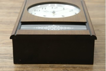 和製アンティーク　愛知時計電機(アイチ、AICHI)　AC TRADE MARK(トレードマーク)　Super Eight (スーパーエイト)　30DAY　レトロモダンなデザインが魅力的な掛け時計　(R-072411)